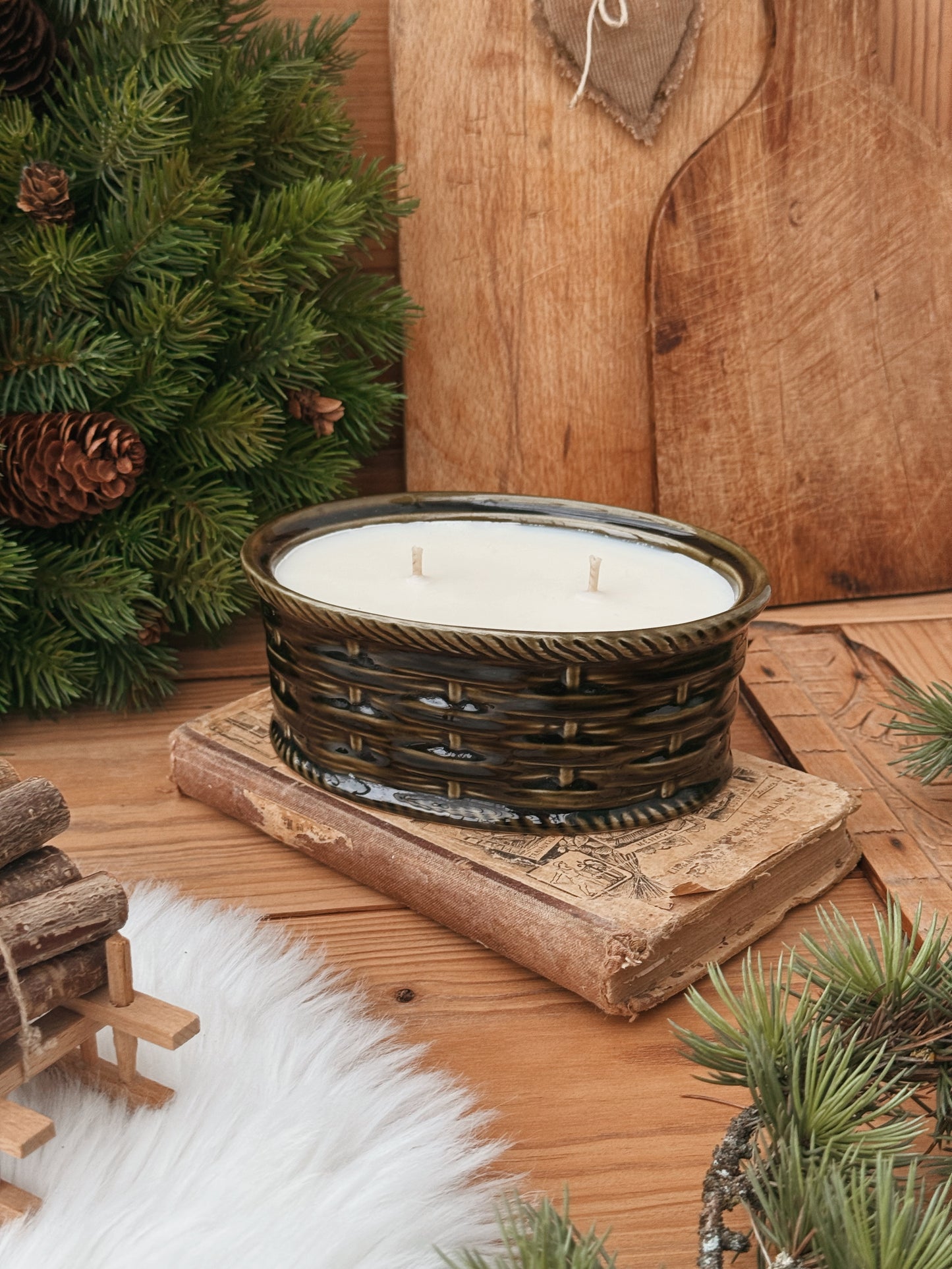 Bougie parfumée - Terrine ancienne en barbotine