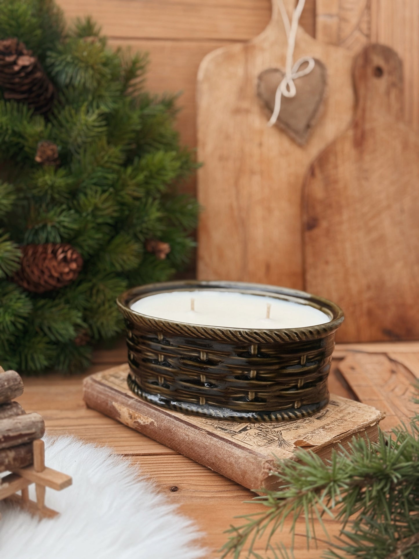 Bougie parfumée - Terrine ancienne en barbotine