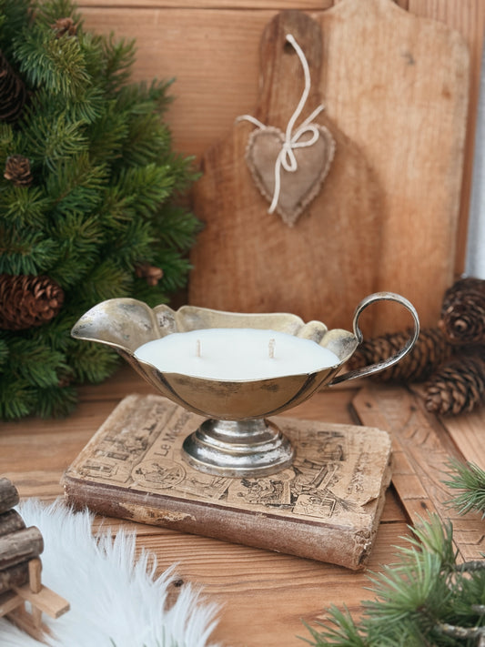 Saucière ancienne métal argenté/doré